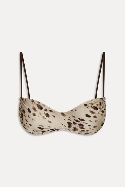 Frankies Bikinis new|swimwear|collections x JENNIE Magnolia Satin Bikini Top - Marrakesh