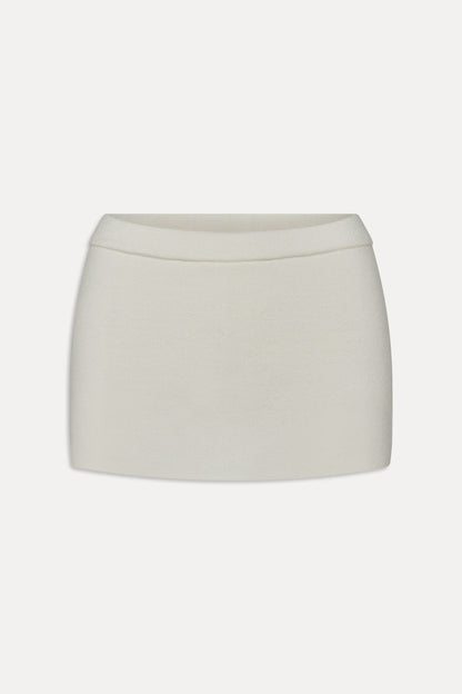 Frankies Bikinis new|clothing Marialla Knit Mini Skort - Soft Vanilla