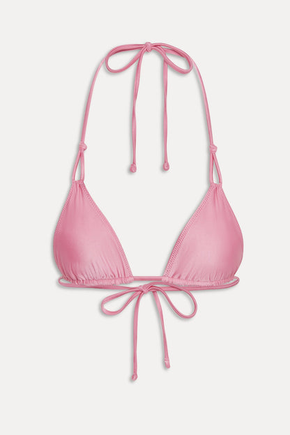 Frankies Bikinis new|swimwear|collections Ari Reversible Satin Bikini Top - Vintage Cheetah