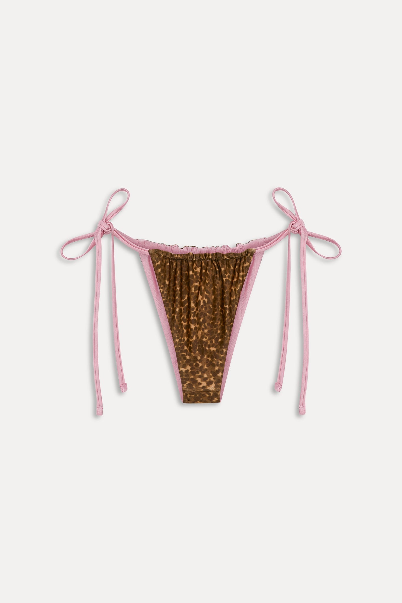 Frankies Bikinis new|swimwear|collections Tia Reversible Satin Bikini Bottom - Vintage Cheetah