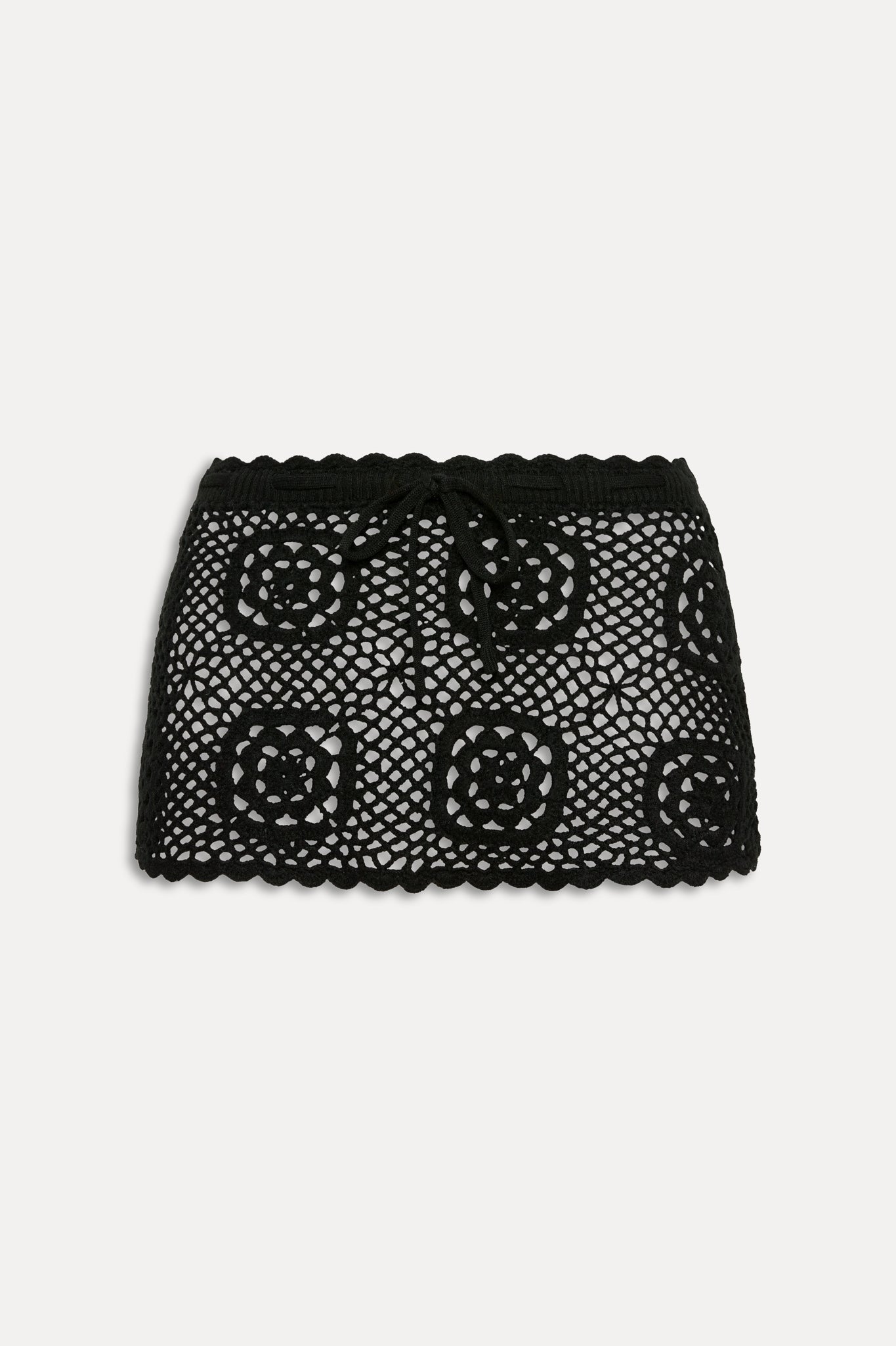 Frankies Bikinis new|clothing|collections Arlo Crochet Mini Skirt - Black
