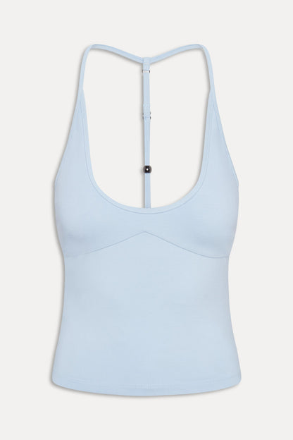 Frankies Bikinis new|clothing|collections x JENNIE Chantal Cotton Halter Top - Powder Blue