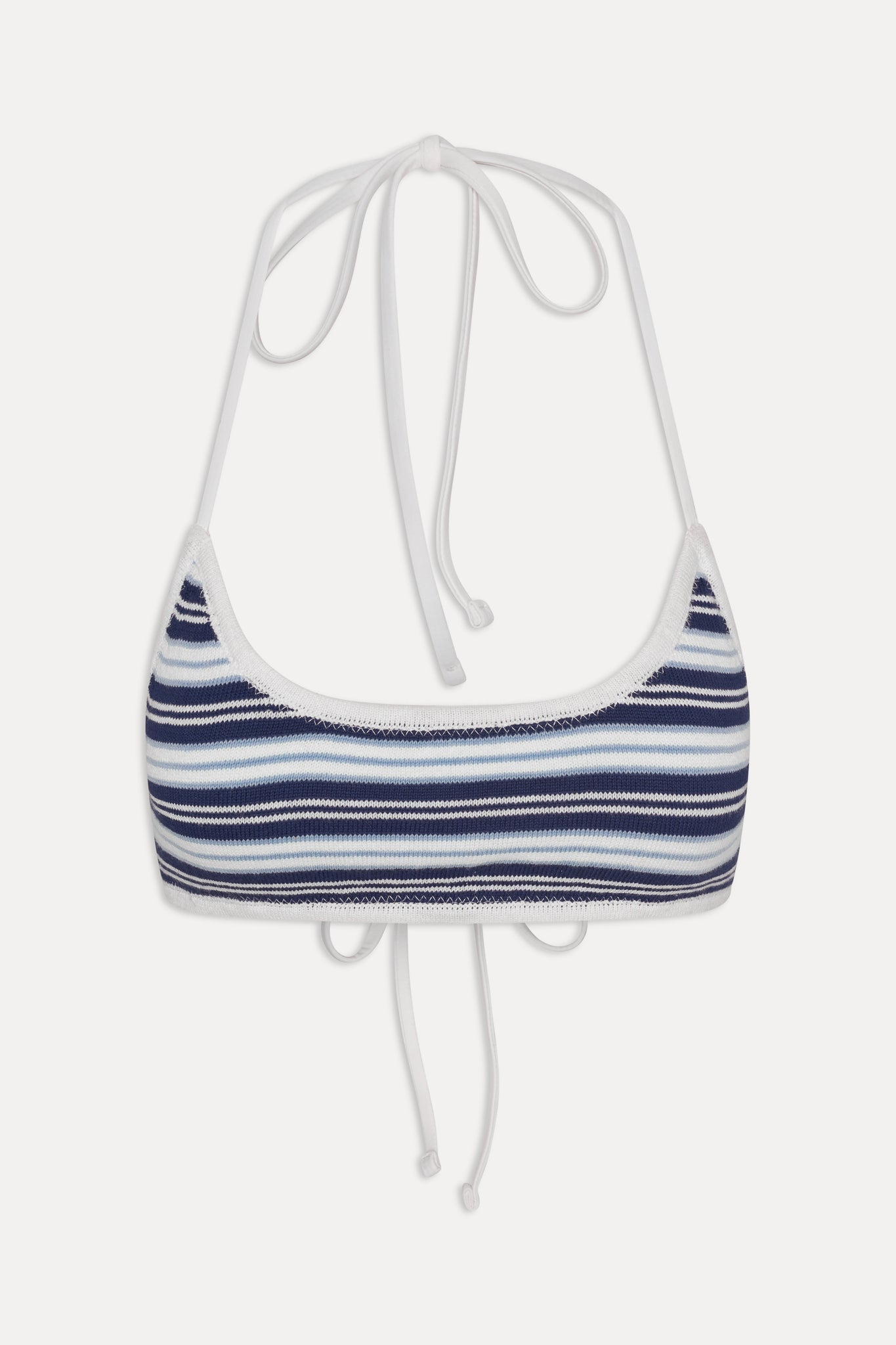 Frankies Bikinis new|collections|swimwear x JENNIE Star Knit Bikini Top - Arctic Stripe