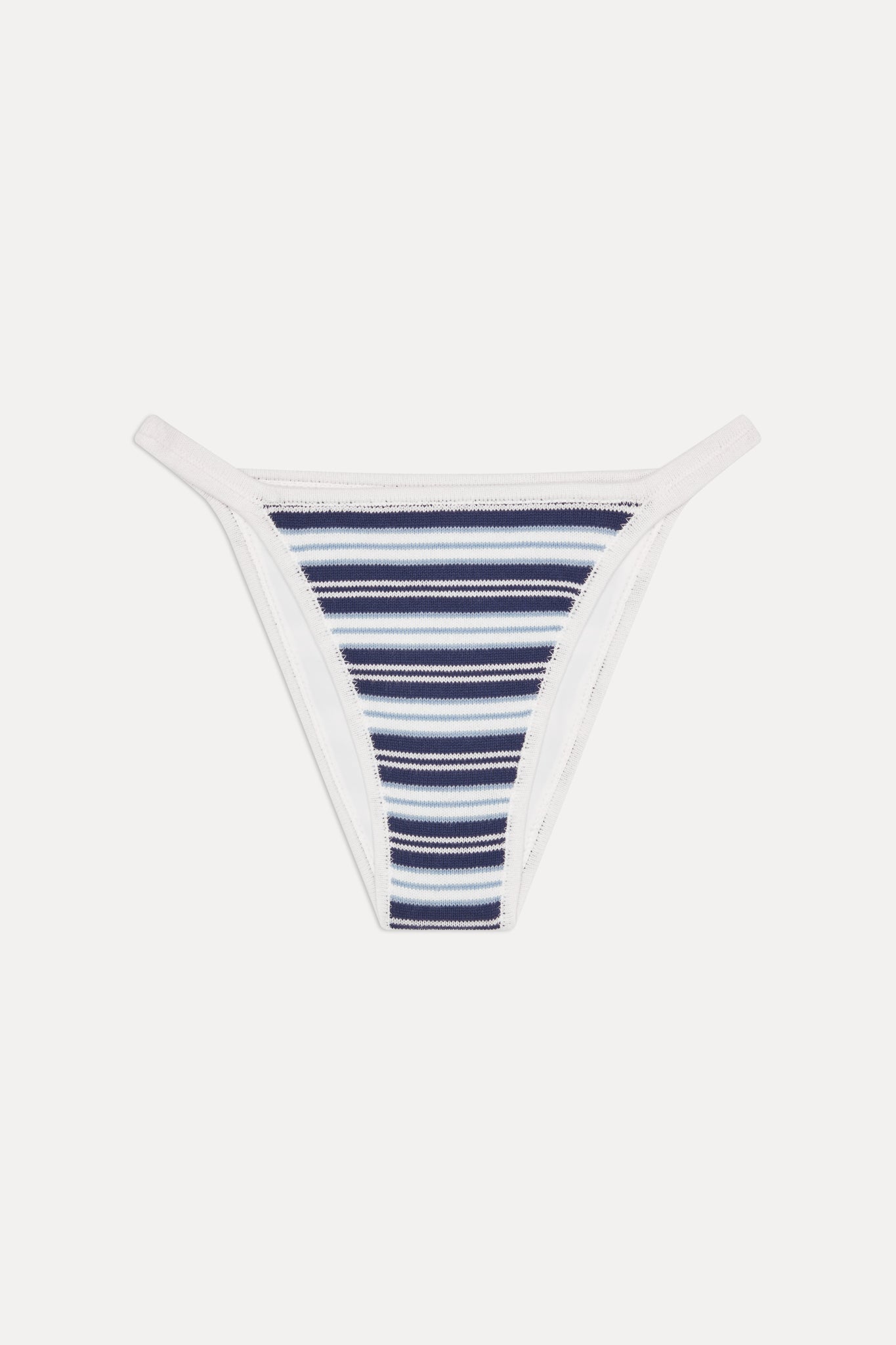 Frankies Bikinis new|collections|swimwear x JENNIE Tide Knit Bikini Bottom - Arctic Stripe