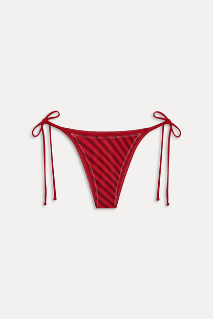 Frankies Bikinis new|swimwear|collections x JENNIE Mackenzie Satin Bikini Bottom - Spring Stripe