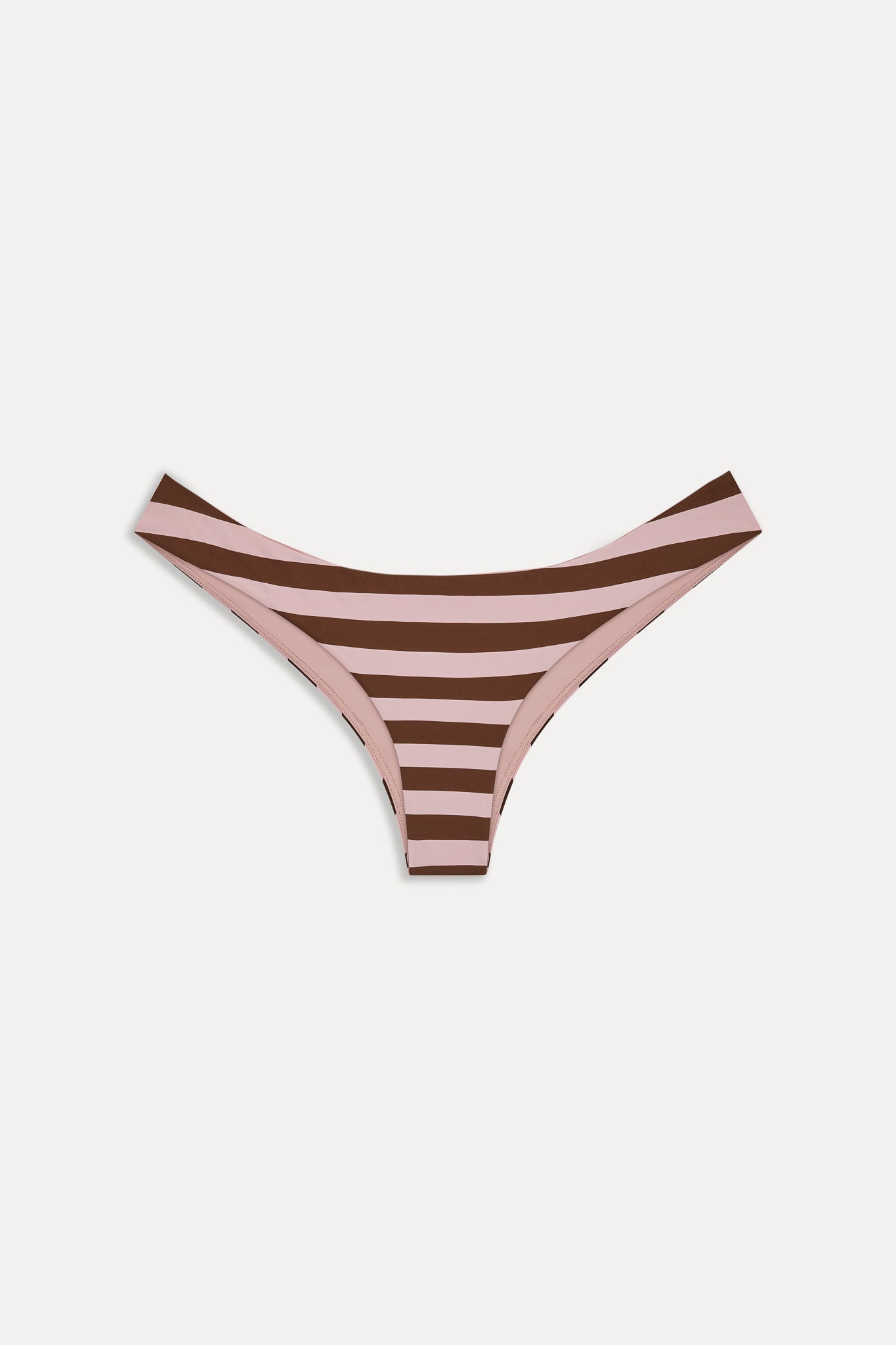 Frankies Bikinis new|swimwear|collections Marina Cheeky Striped Bikini Bottom - Strawberry Chocolate