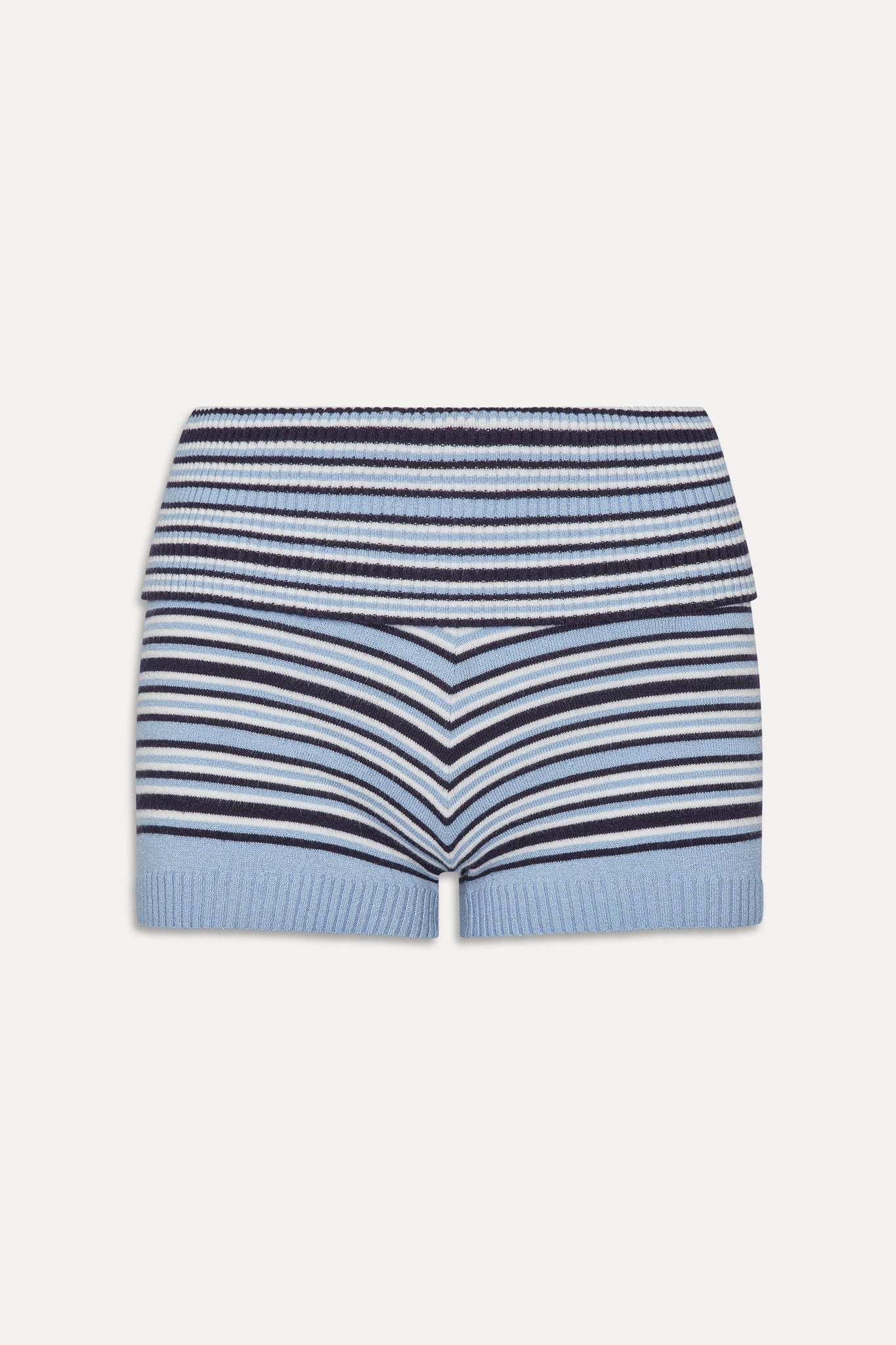 Frankies Bikinis new|clothing|collections Estelle Knit Booty Shorts - Blueberry Stripe