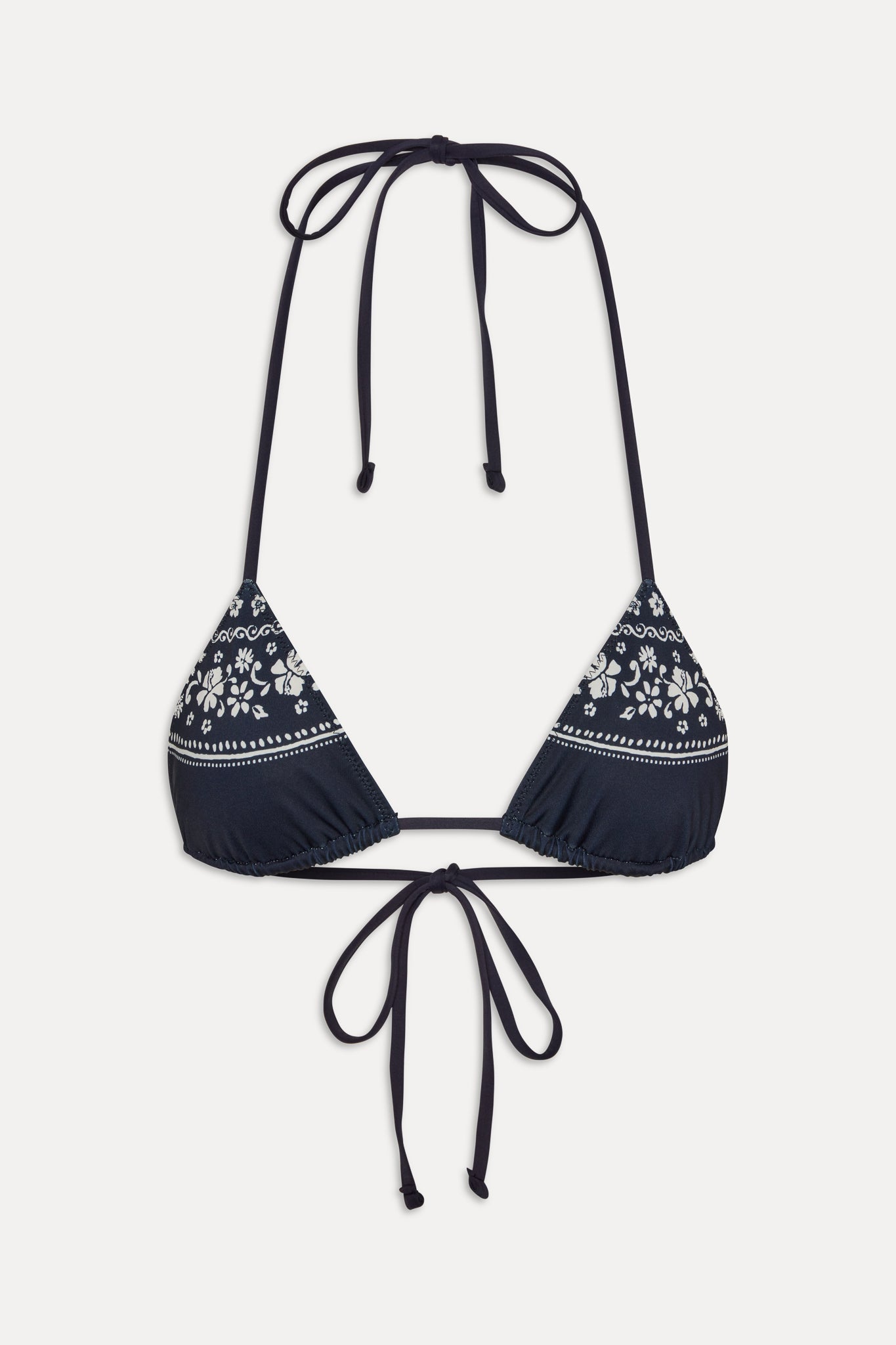 Frankies Bikinis new|collections|swimwear Nick Triangle Halter Bikini Top - Malibu Blue