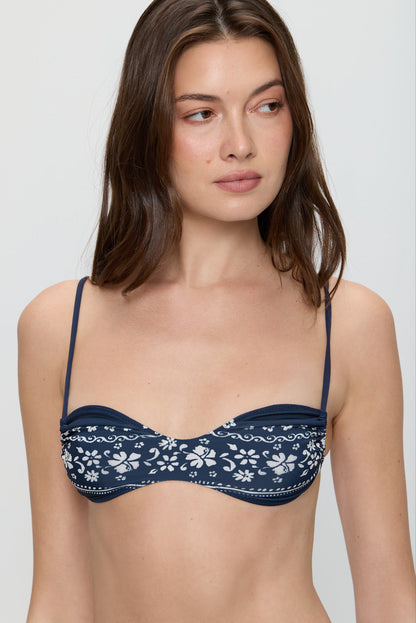 Frankies Bikinis new|collections|swimwear Magnolia Skimpy Bikini Top - Malibu Blue