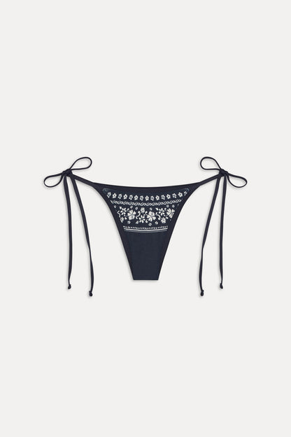 Frankies Bikinis new|collections|swimwear Mackenzie Cheeky String Bikini Bottom - Malibu Blue