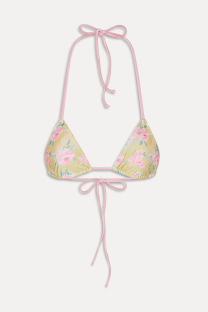 Frankies Bikinis new|collections|swimwear Nick Triangle Halter Bikini Top - Nymphaea