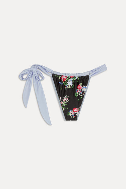 Frankies Bikinis new|collections|swimwear Kealy Reversible Satin Bikini Bottom - Bouquet