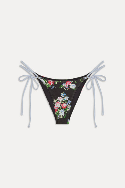 Frankies Bikinis new|swimwear|collections Mackenzie Satin Cheeky Bikini Bottom - Bouquet