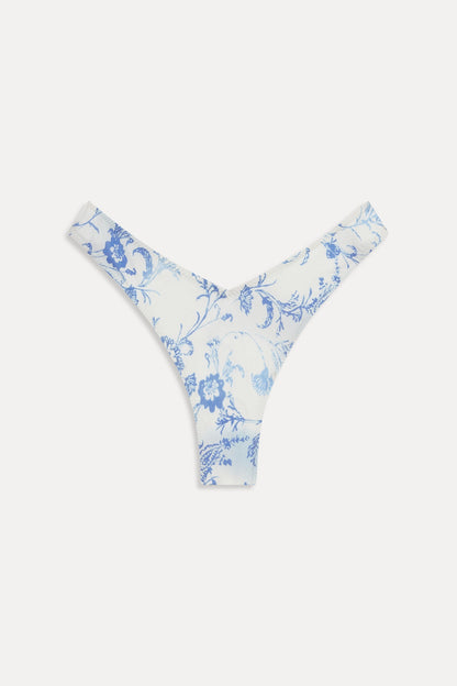 Frankies Bikinis new|swimwear|collections Brittany Satin Micro Bikini Bottom - Fleur de Bleu