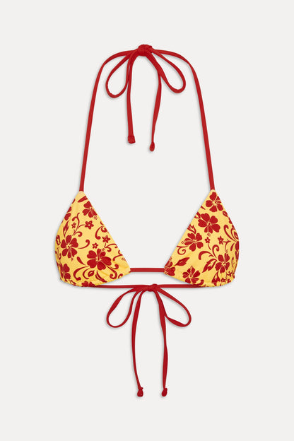 Frankies Bikinis new|swimwear|collections Nick Triangle Halter Bikini Top - Favorite Flower
