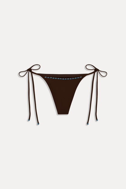 Frankies Bikinis new|swimwear|collections Mackenzie Cheeky Beaded Bikini Bottom - Kona Flower