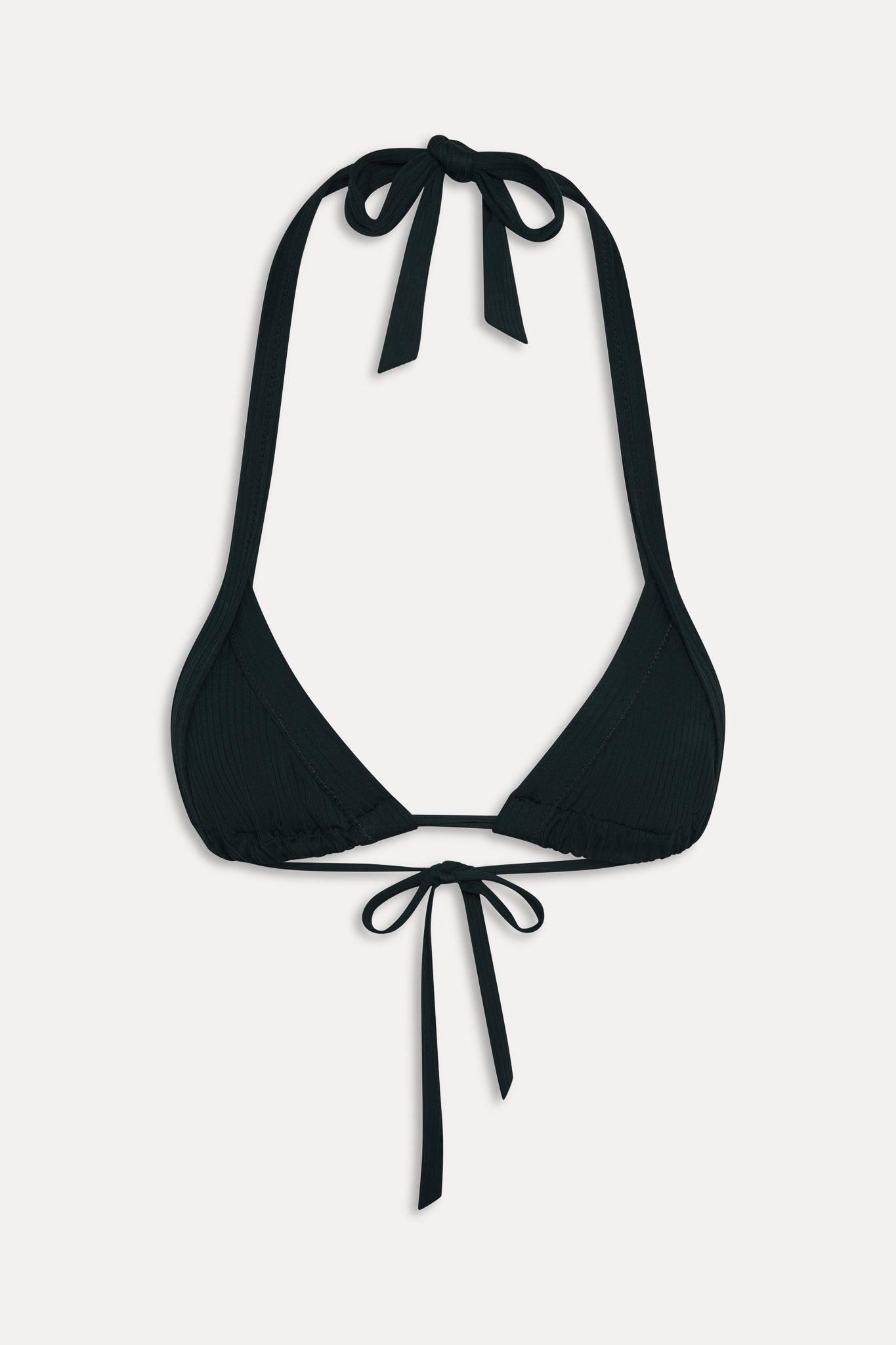 Frankies Bikinis swimwear|new|collections Taite Ribbed Triangle Bikini Top - Black