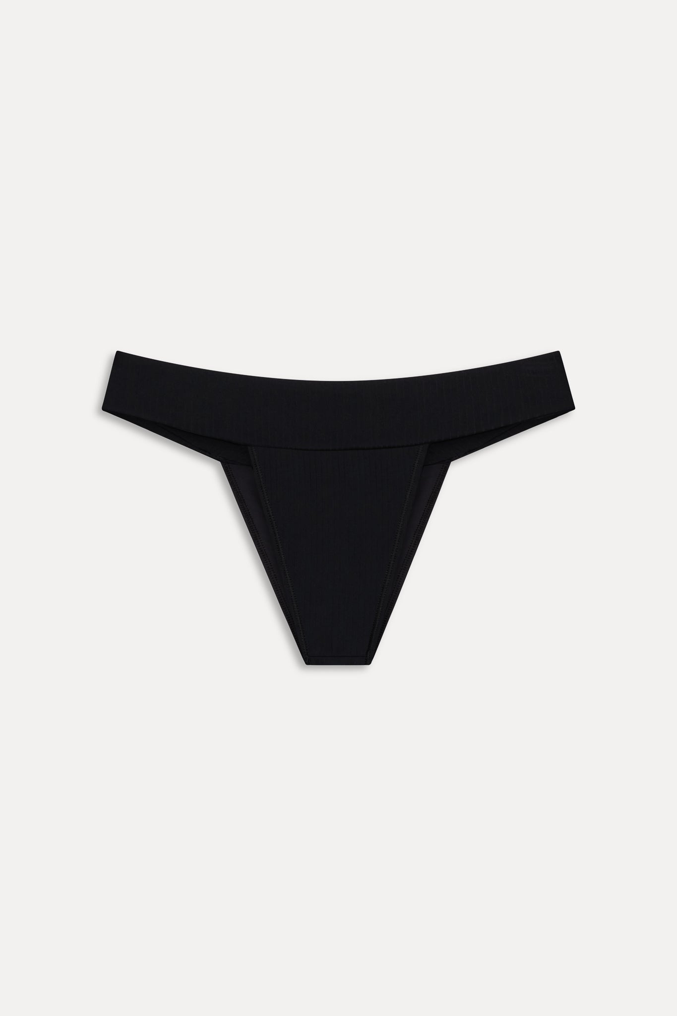 Frankies Bikinis swimwear|new|collections Nick Cheeky Ribbed Bikini Bottom - Black