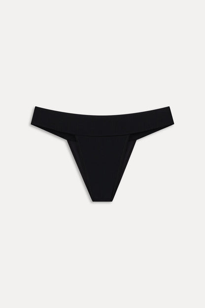 Frankies Bikinis swimwear|new|collections Nick Cheeky Ribbed Bikini Bottom - Black