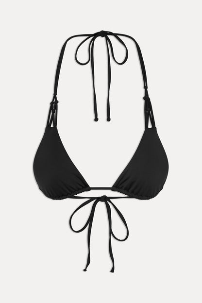 Frankies Bikinis swimwear|collections|new x JENNIE Encore Triangle Bikini Top - Black