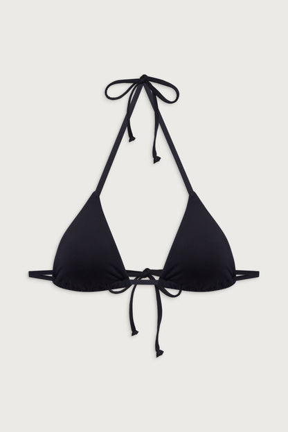 Frankies Bikinis swimwear|new Nick String Triangle Bikini Top - Black