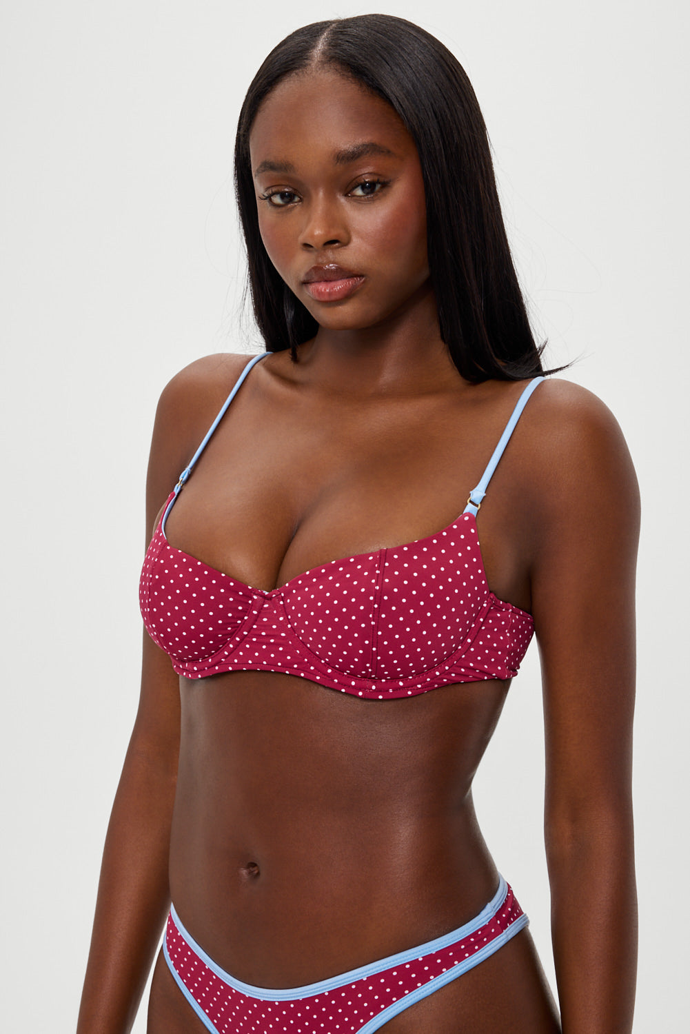 Frankies Bikinis swimwear|collections Cola Polka Dot Bikini Top - Tuscany