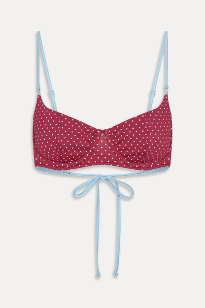Frankies Bikinis swimwear|collections Cola Polka Dot Bikini Top - Tuscany