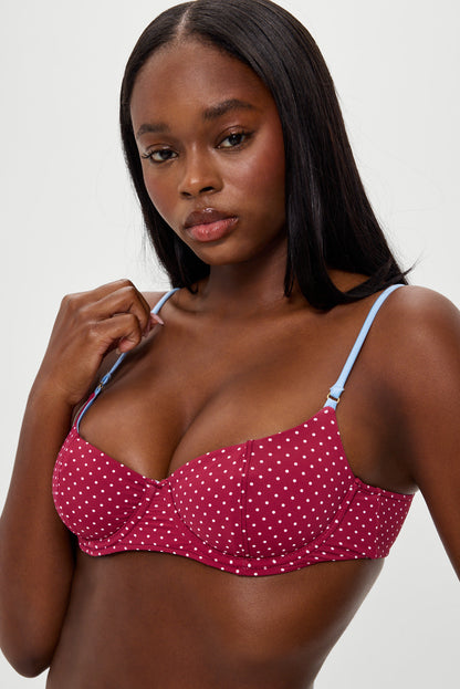Frankies Bikinis swimwear|collections Cola Polka Dot Bikini Top - Tuscany