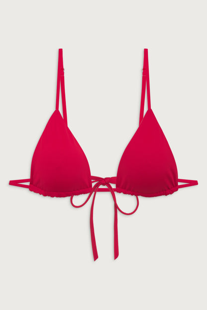 Frankies Bikinis swimwear|new Lumia Triangle Bikini Top - True Red