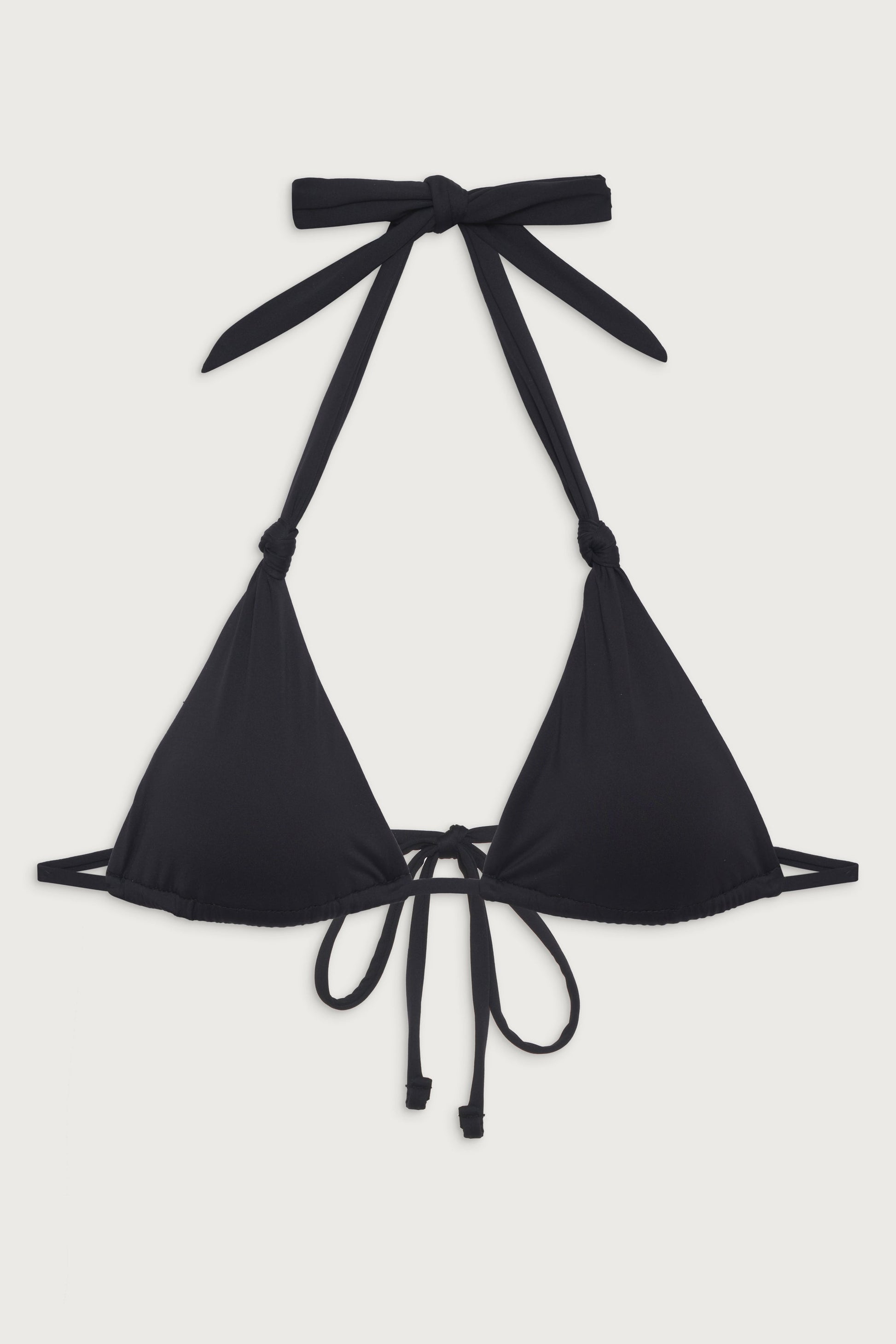 Frankies Bikinis swimwear|new Kealy Triangle Halter Bikini Top - Black