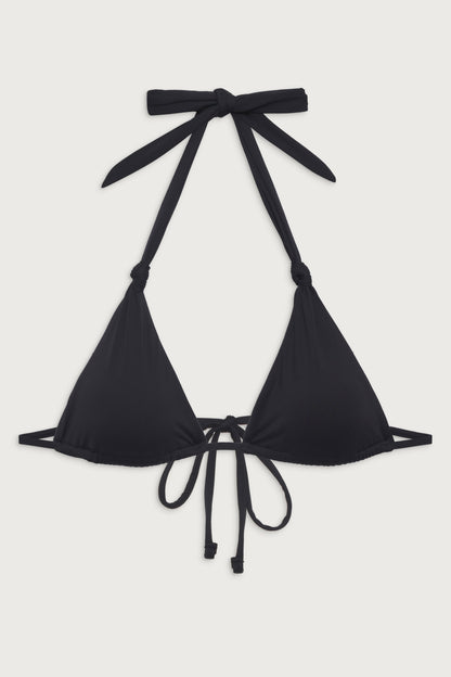 Frankies Bikinis swimwear|new Kealy Triangle Halter Bikini Top - Black