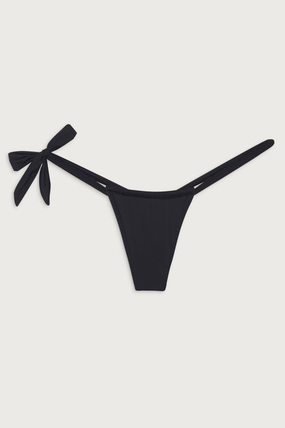 Frankies Bikinis swimwear|new Kealy Tie Side Cheeky Bikini Bottom - Black