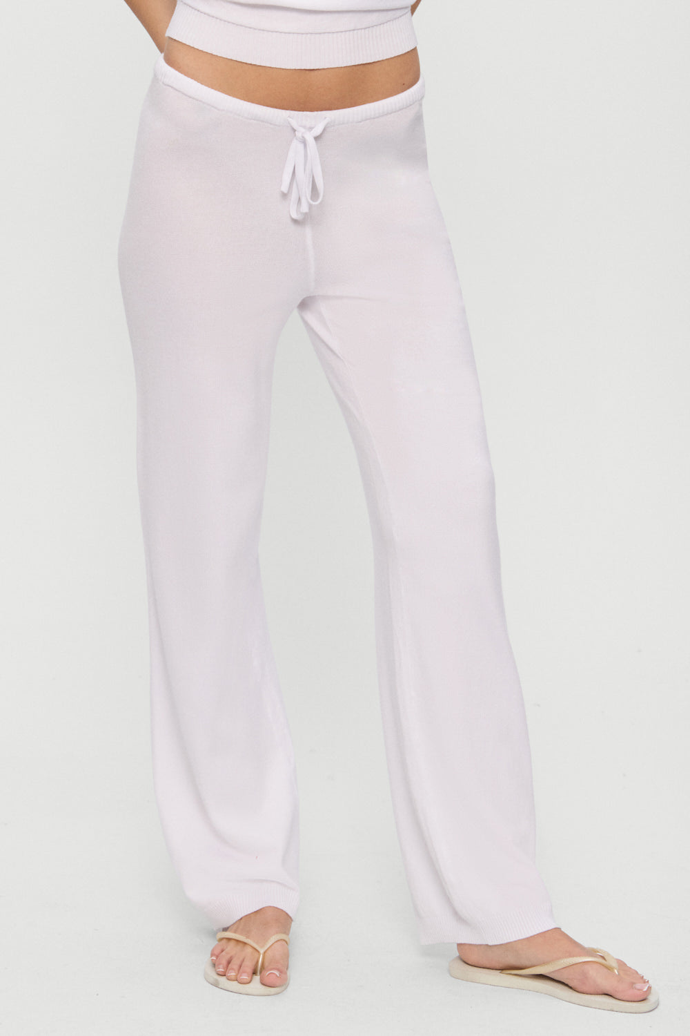 Frankies Bikinis clothing|collections|new Mellow Knit Pants - White