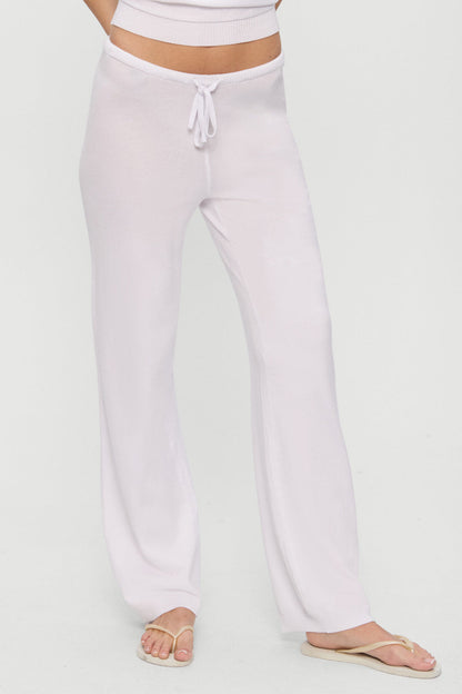 Frankies Bikinis clothing|collections|new Mellow Knit Pants - White