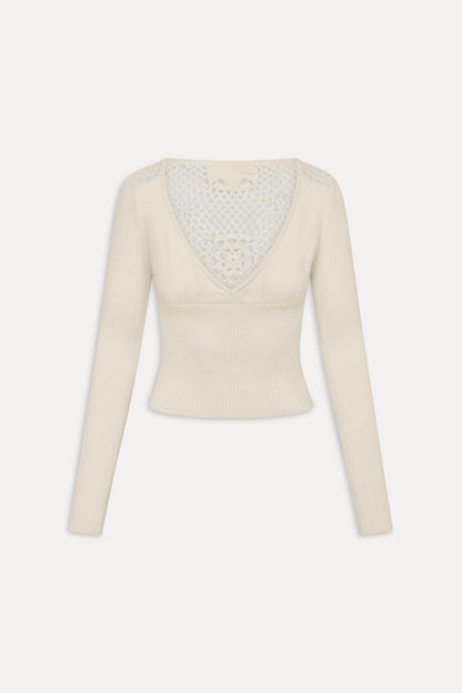 Frankies Bikinis clothing|new|collections Arlo Crochet Knit Shirt - Bunny