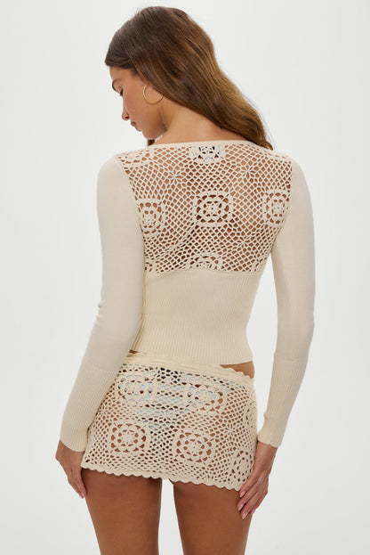Frankies Bikinis clothing|new|collections Arlo Crochet Knit Shirt - Bunny