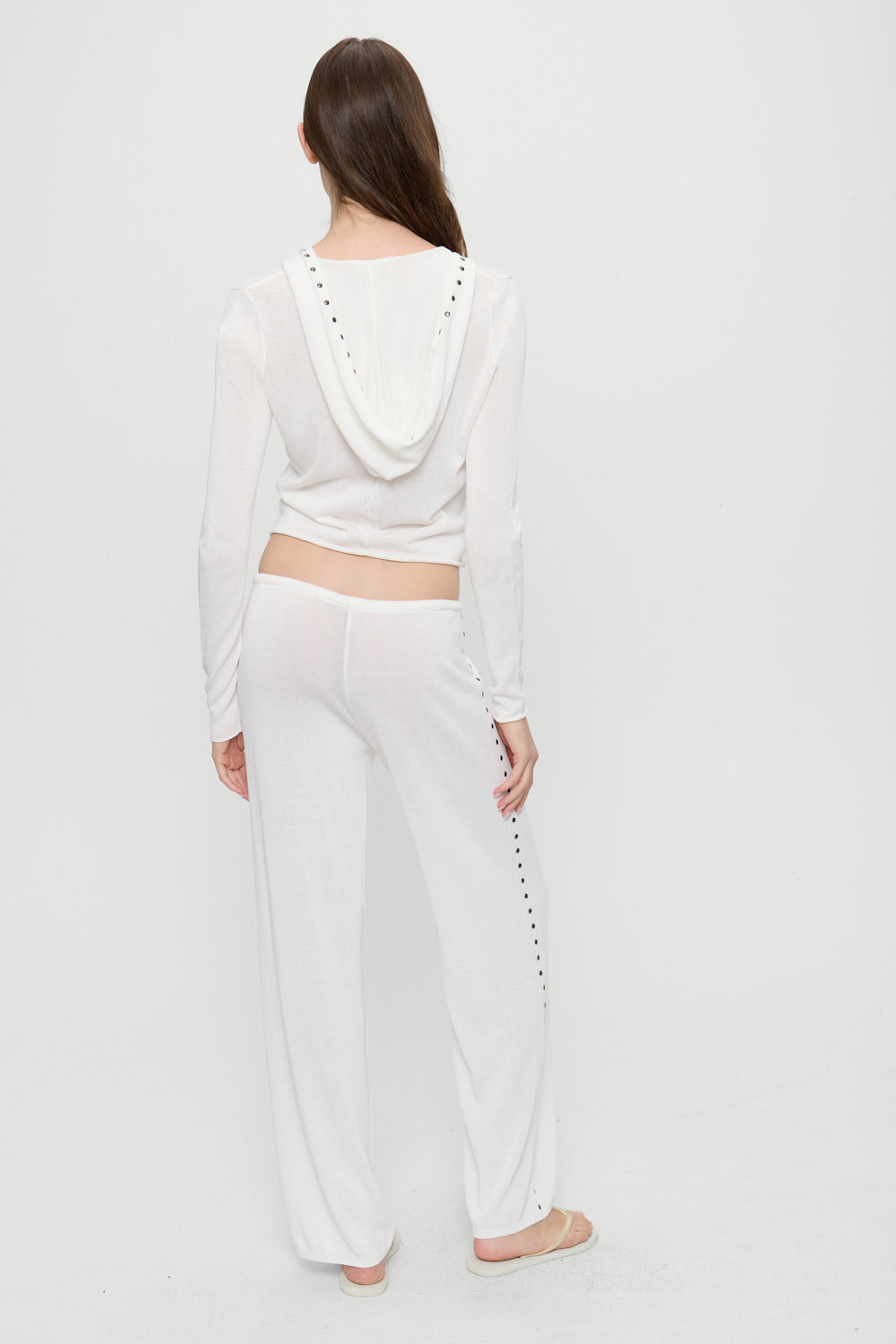 Frankies Bikinis clothing|collections|new Ela Low Rise Knit Pants - Coconut Cream