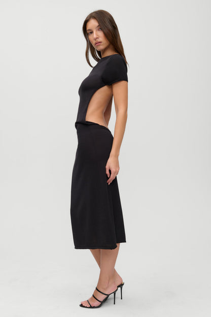 Frankies Bikinis clothing|new|collections x JENNIE Rosalie Knit Midi Dress - Black