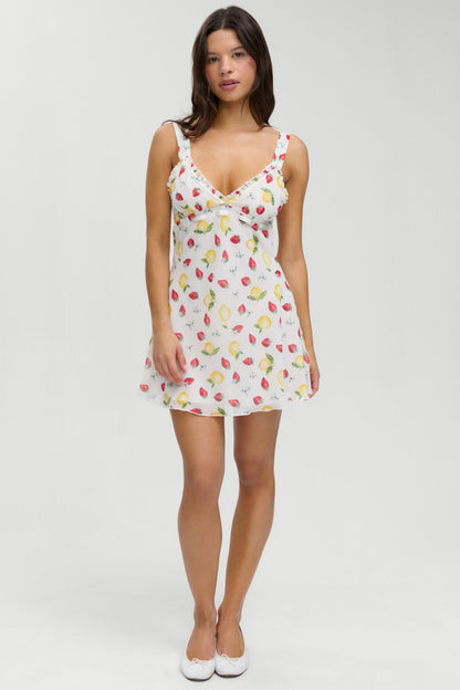 Frankies Bikinis clothing|collections Dreamer Chiffon Mini Dress - Amalfi