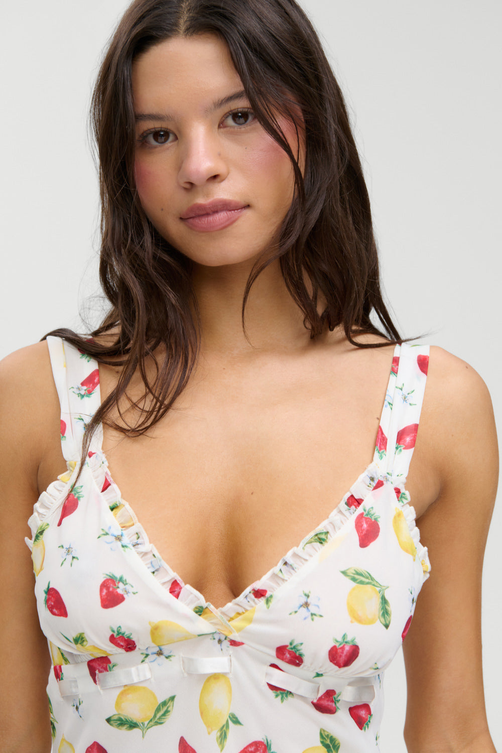 Frankies Bikinis clothing|collections Dreamer Chiffon Mini Dress - Amalfi