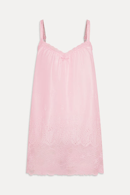 Frankies Bikinis clothing|collections First Crush Satin Babydoll Dress - Pillow Talk Pink