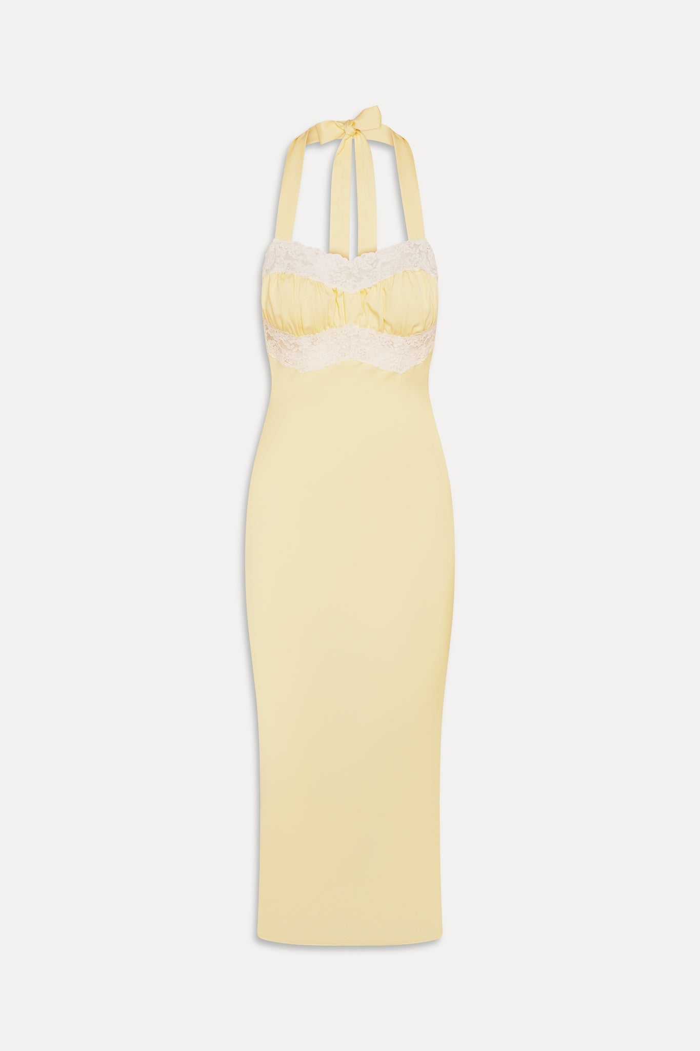 Frankies Bikinis clothing|collections Darcy Satin Midi Dress - Whipped Butter