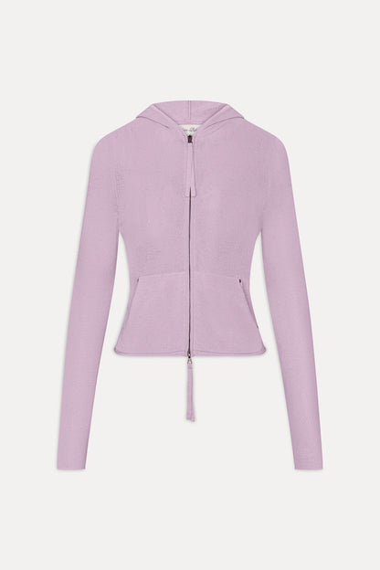Frankies Bikinis clothing|collections Atlas Zip Up Hoodie - Pink Cloud