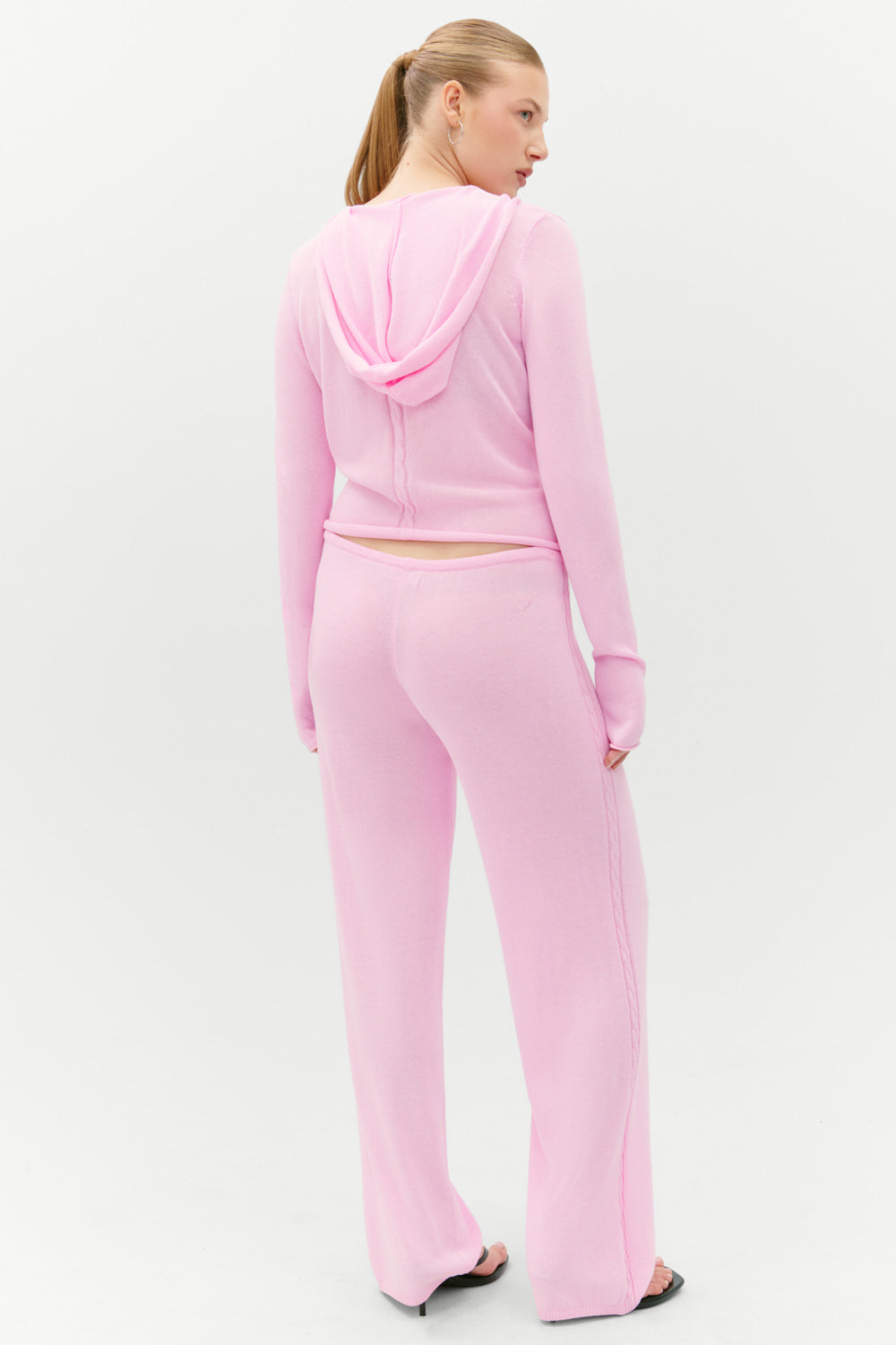 Frankies Bikinis clothing|collections Ela Low Rise Knit Pants - Pink Cloud