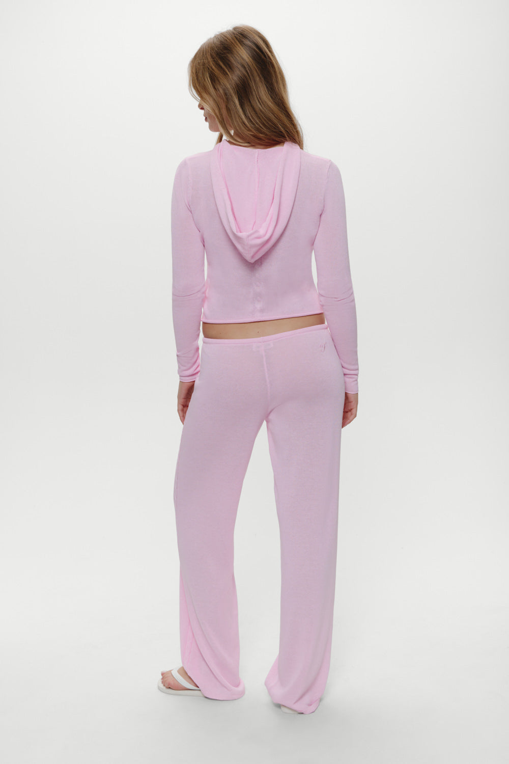 Frankies Bikinis clothing|collections Ela Low Rise Knit Pants - Pink Cloud