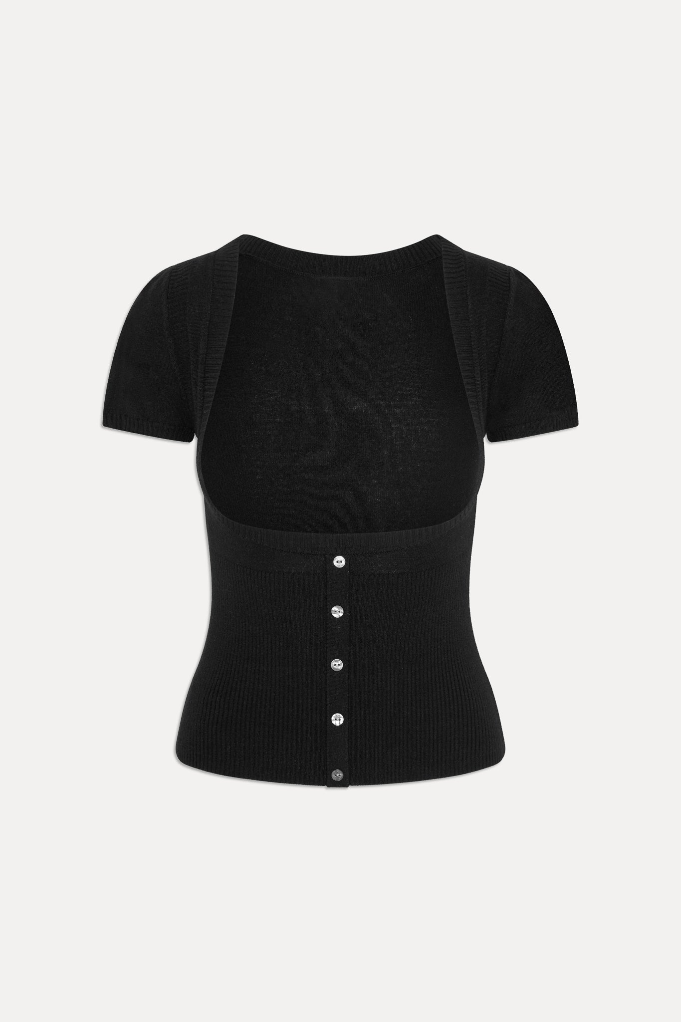 Frankies Bikinis clothing|new|collections x JENNIE Sofia Knit Top - Black