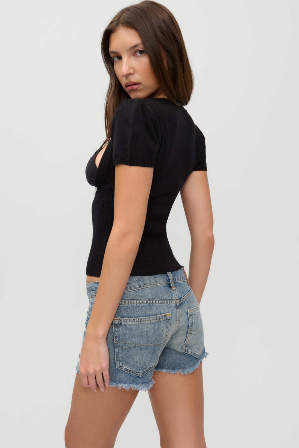 Frankies Bikinis clothing|new|collections x JENNIE Sofia Knit Top - Black