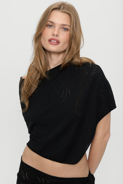 Frankies Bikinis clothing|collections|new Scout Knit Poncho - Black