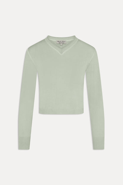 Frankies Bikinis clothing|collections Eli Knit Sweater - Eucalyptus