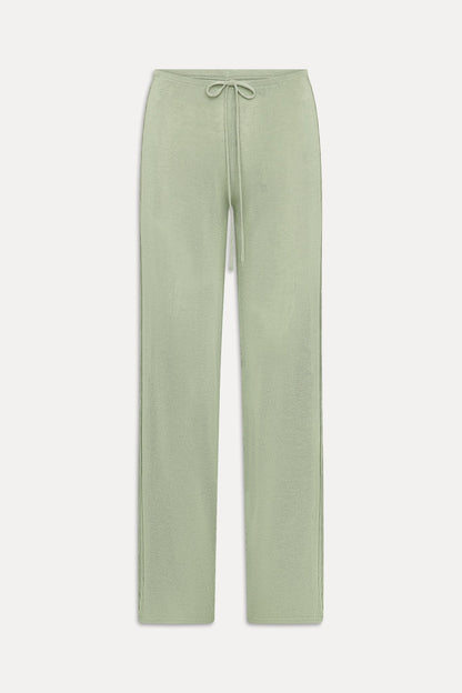 Frankies Bikinis clothing|collections Ela Low Rise Knit Pants - Eucalyptus